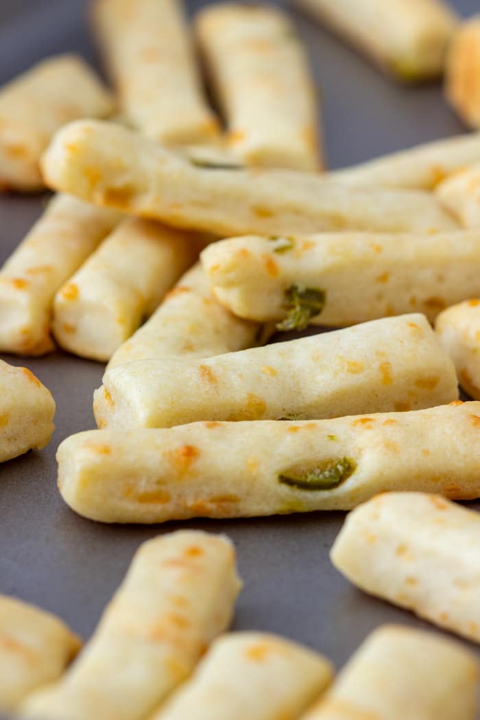 Freshly Baked Mini Jalapeno Breadsticks