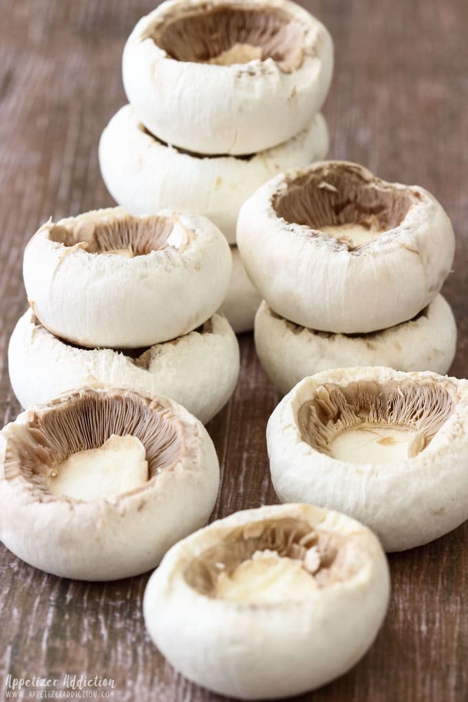 Cleaned Mushrooms for Stuffing