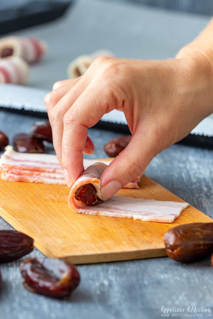 How to make Bacon Wrapped Dates Step 1