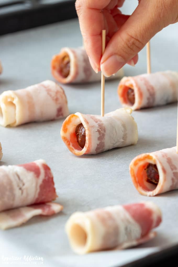 How to make Bacon Wrapped Dates Step 3