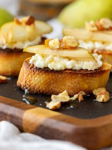 Pear and Goat Cheese Crostini