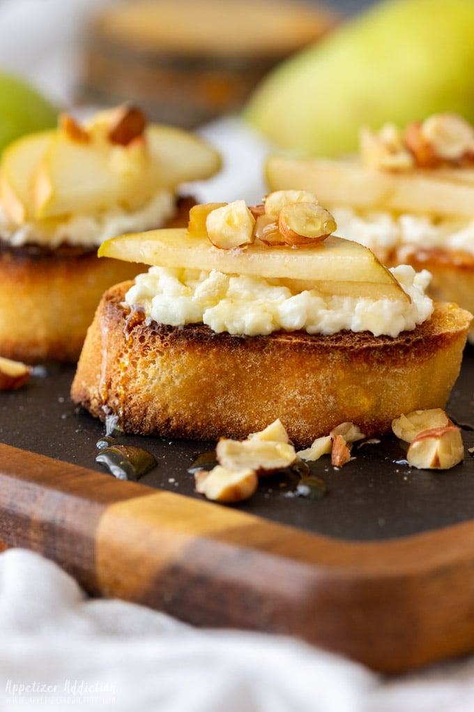 Pear and Goat Cheese Crostini