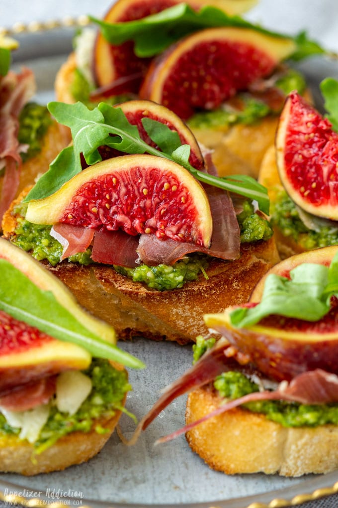 Prosciutto Fig Crostini Appetizers