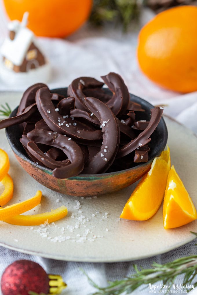 Homemade Chocolate Covered Orange Peels