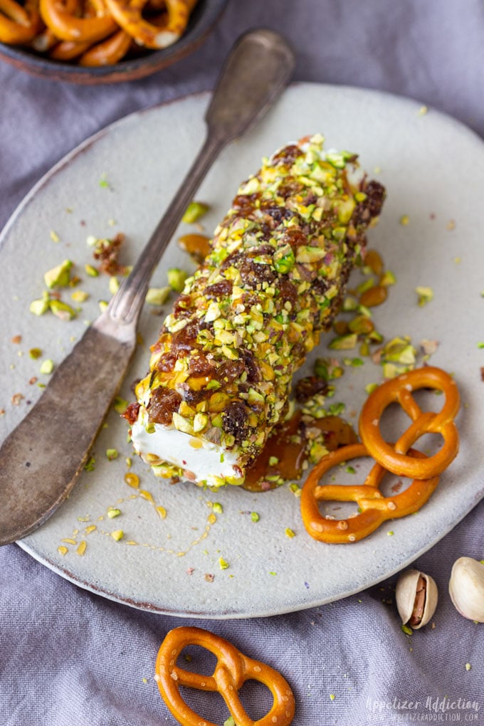 Homemade Honey Pistachio Goat Cheese Log