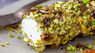 Honey Pistachio Goat Cheese Log