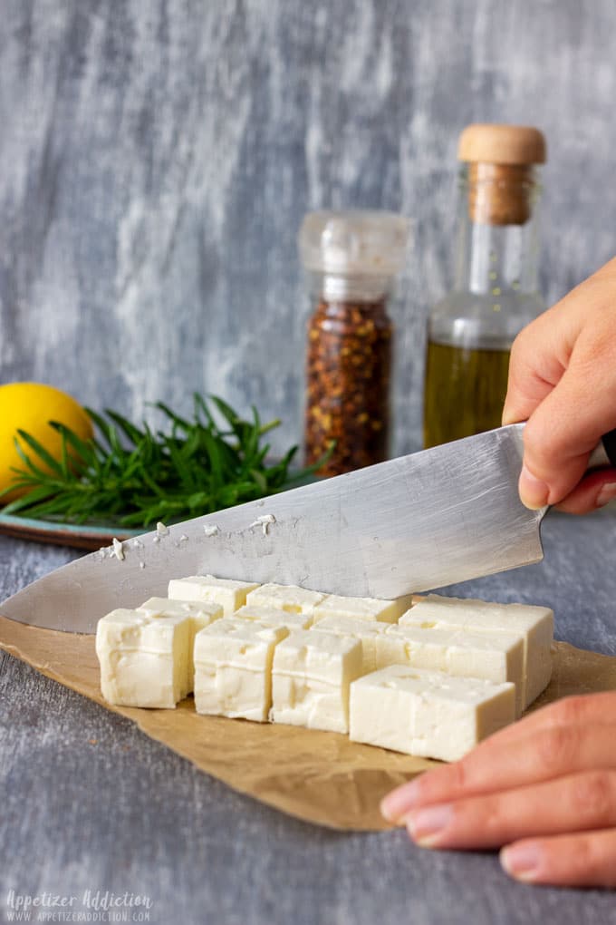 How to make Marinated Feta Cheese Step 1