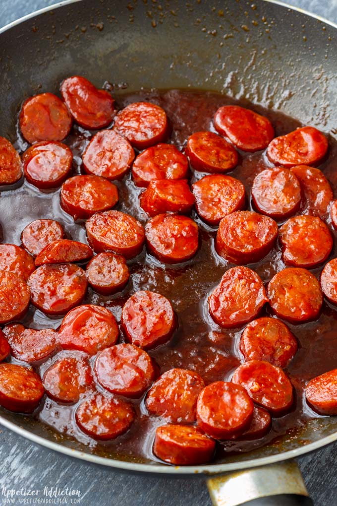 Frying Chorizo Slices