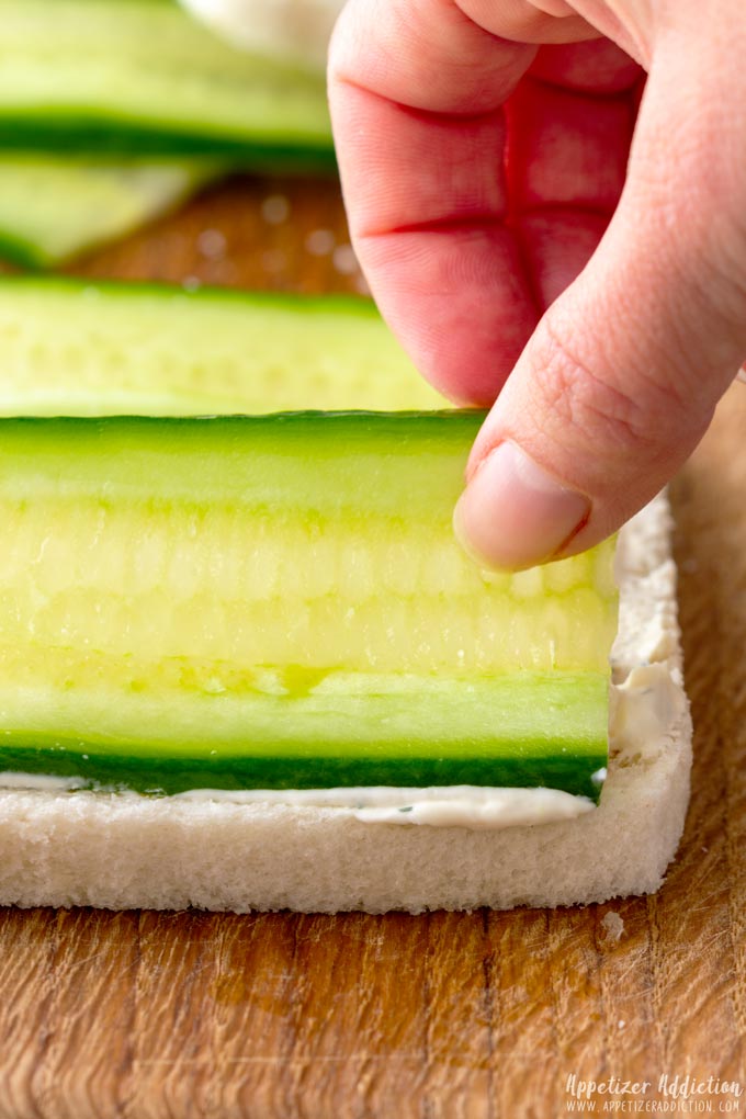 How to make Mini Cucumber Sandwiches Step 4