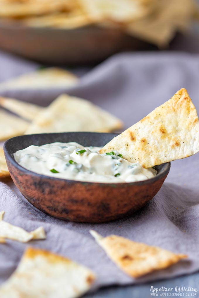 Oven Baked Tortilla Chips with Dip