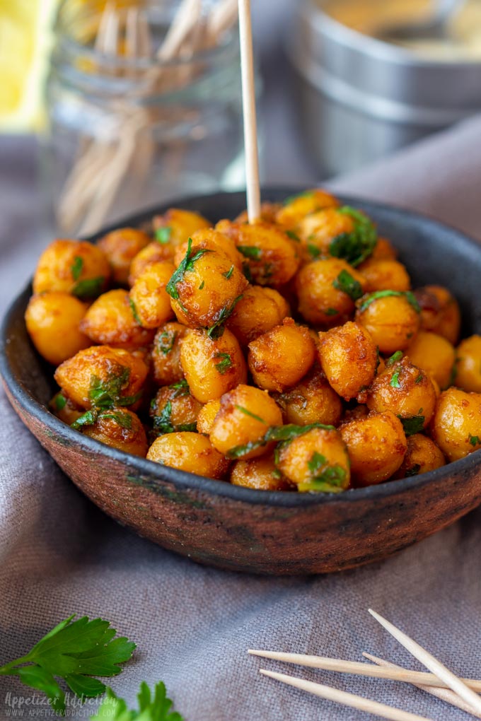 Pan Fried Chickpeas Snack