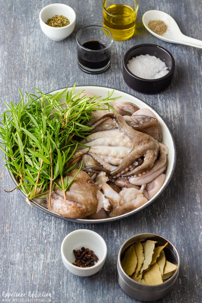 Marinated Baby Octopus Ingredients