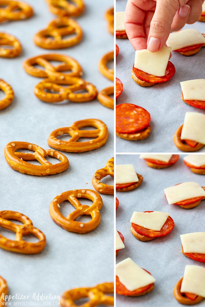 How to make Pretzel Pizza Bites Collage