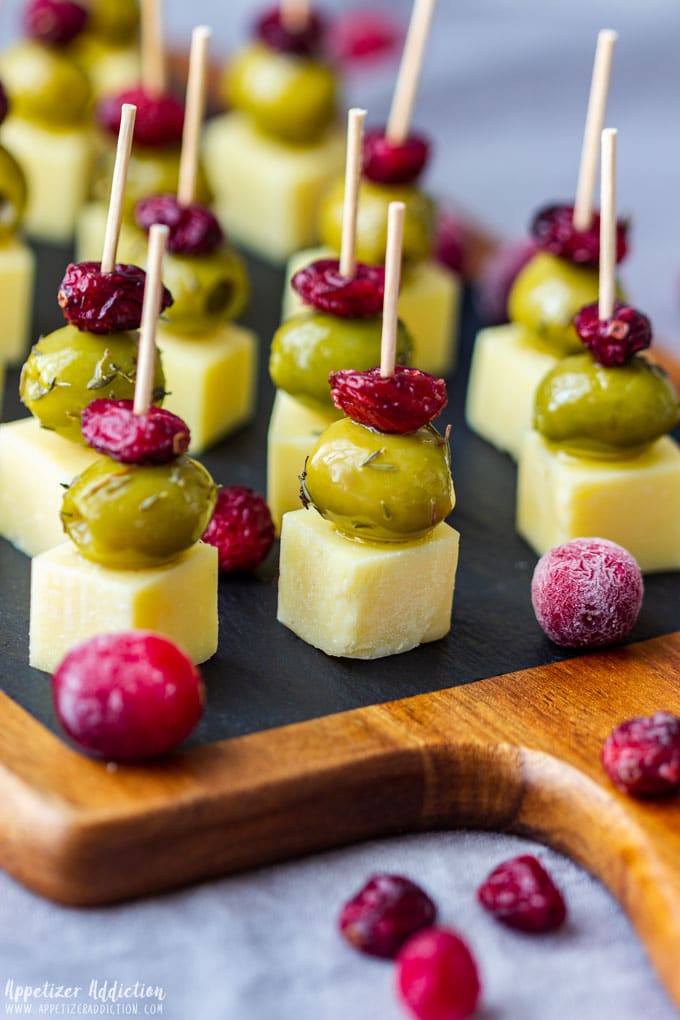 Cranberry Olive Cheese Skewers for Party