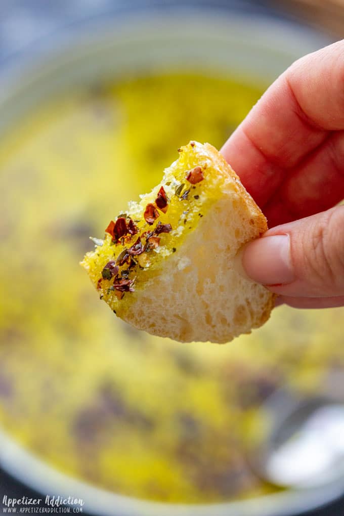 Dipping Bread in Olive Oil