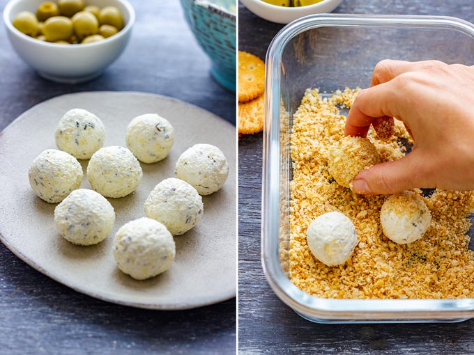 How to make Olive Stuffed Cheese Ball Bites Step 3