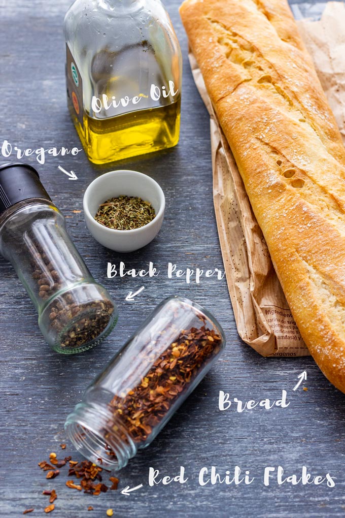 Ingredients Needed for Making Bread Dipping Oil