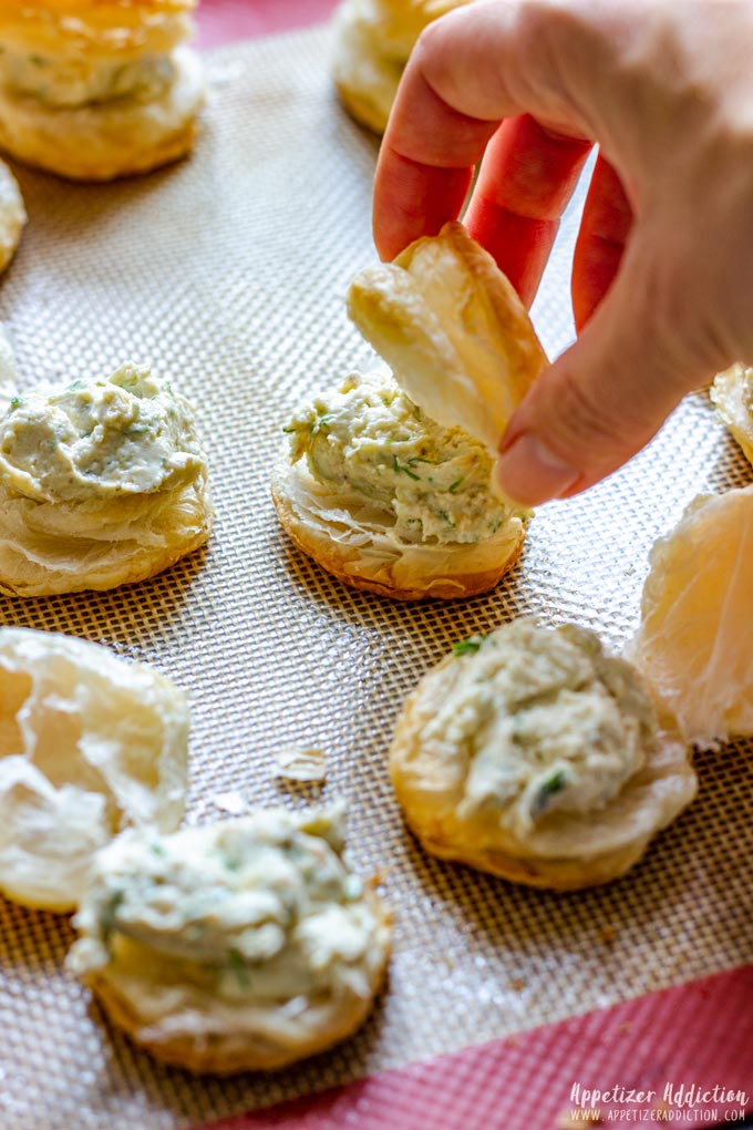 Assembling the Salmon Puffs