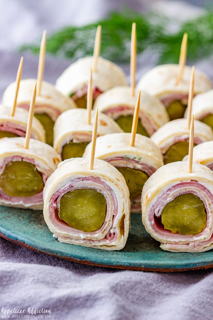 Ham and Cream Cheese Roll Ups with Pickles