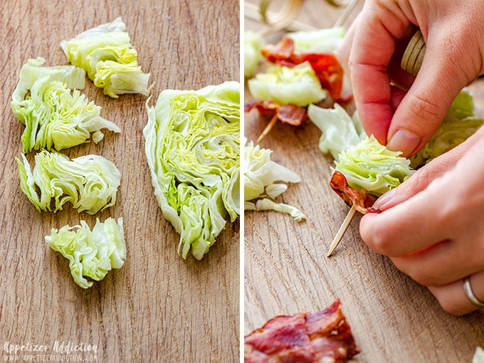 How to assemble Wedge Salad on a Stick