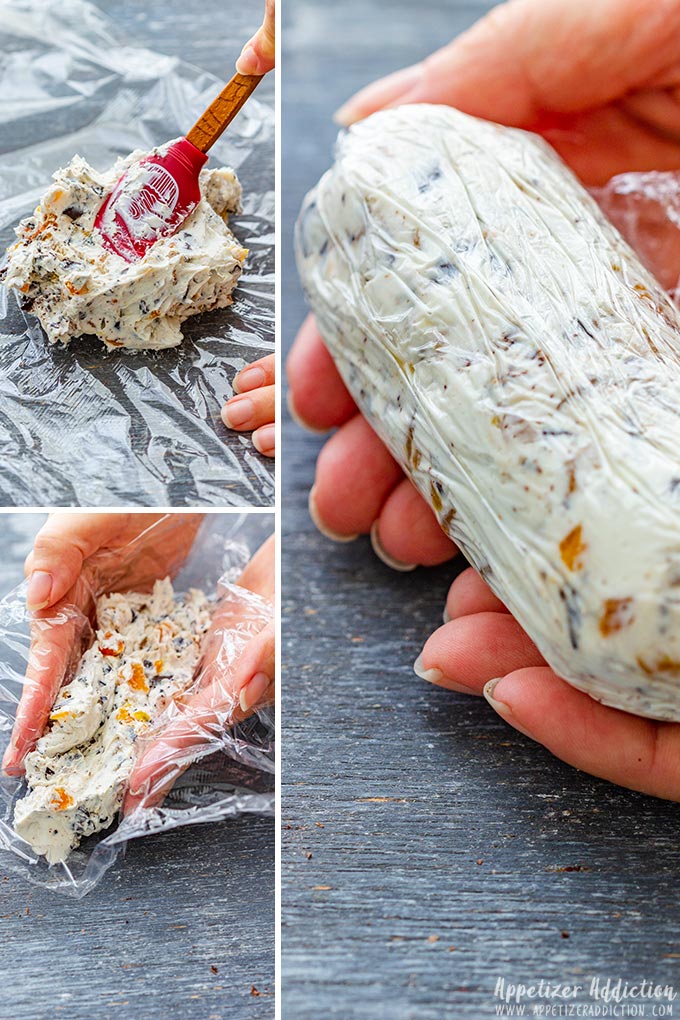 How to make Apricot Goat Cheese Log Step 2 Collage