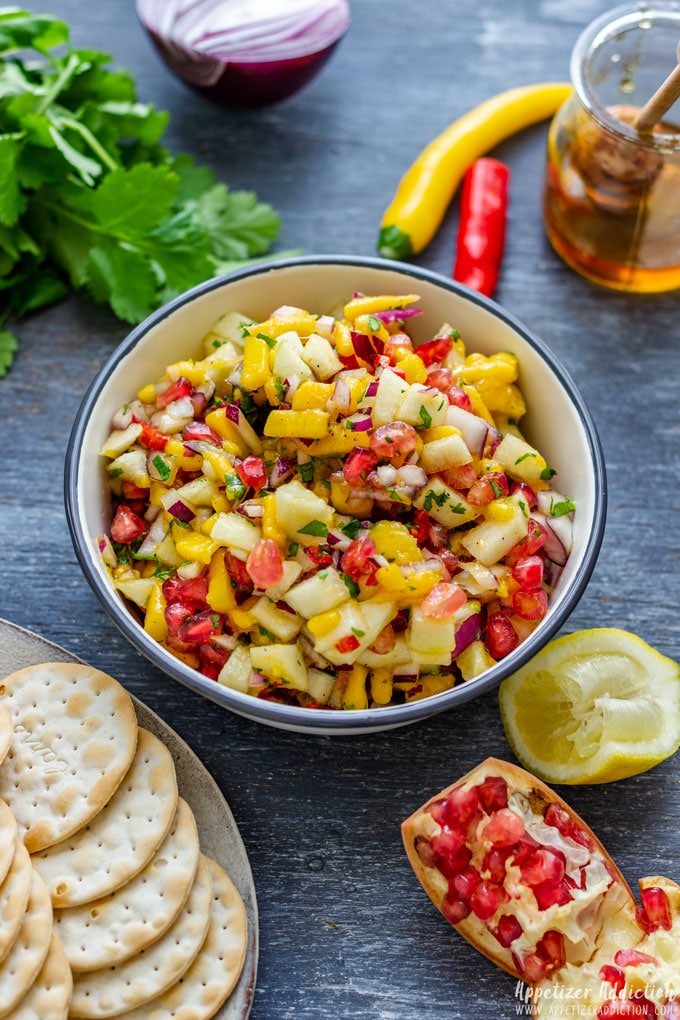 Pear Pomegranate Salsa Bowl