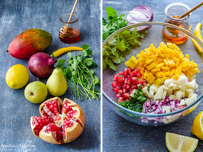 Pear Pomegranate Salsa Ingredients