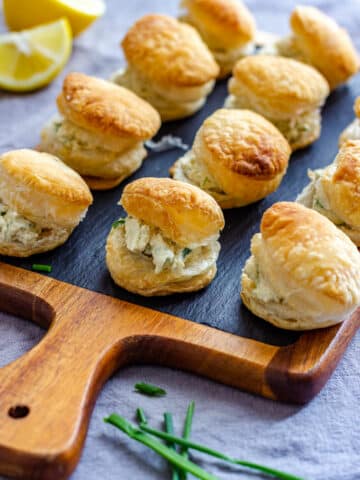 Smoked Salmon in Puffs Pastry