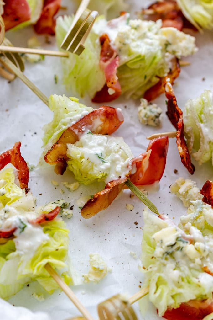 Wedge Salad Sticks with Dressing