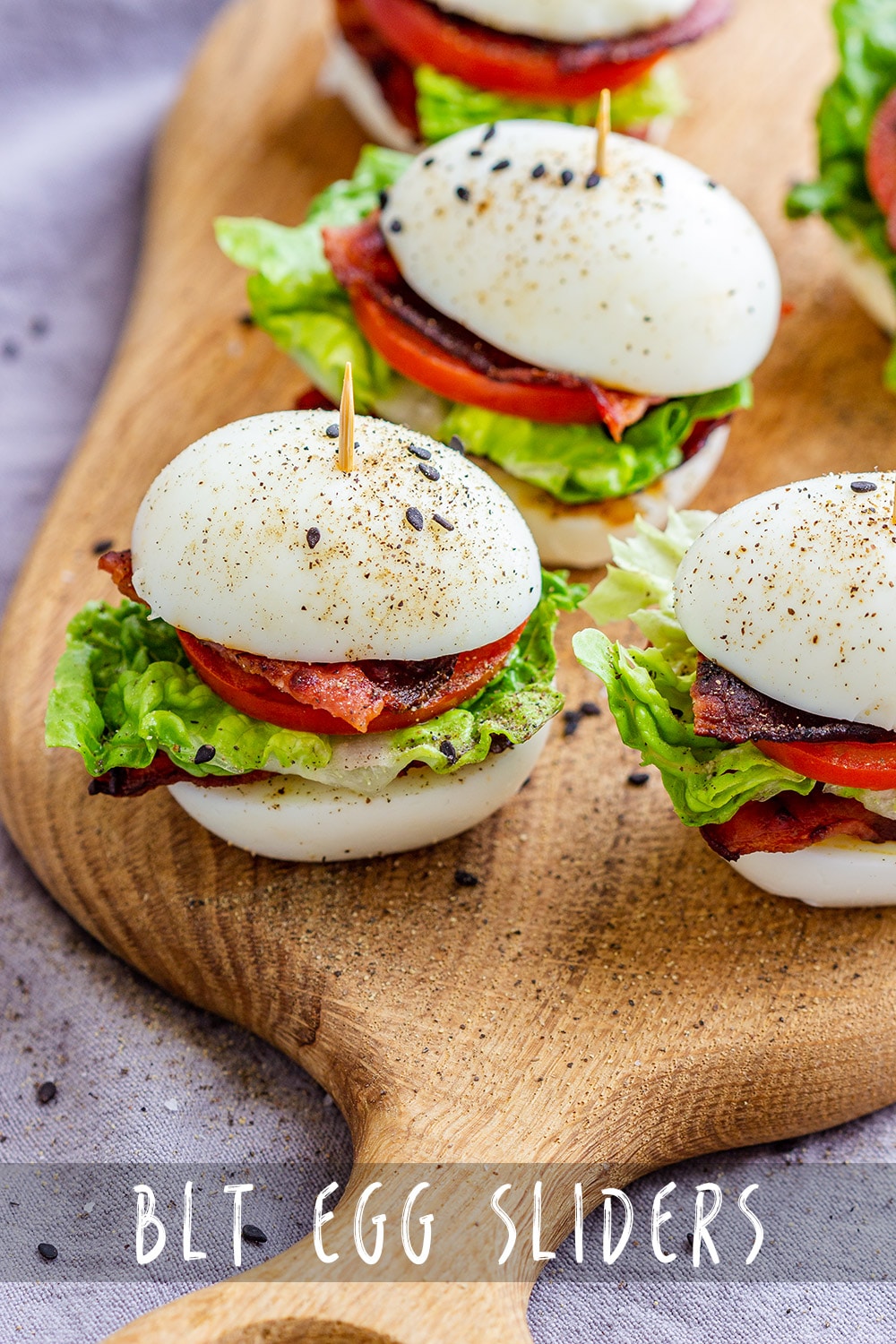 BLT Egg Sliders Recipe Appetizer Addiction
