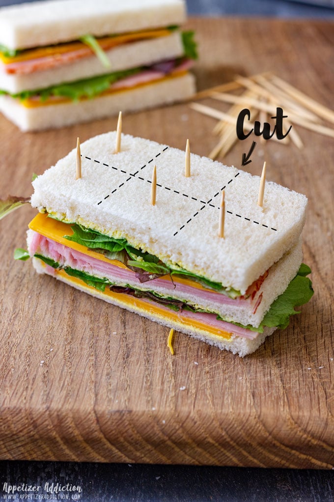 How to Cut Mini Sandwiches