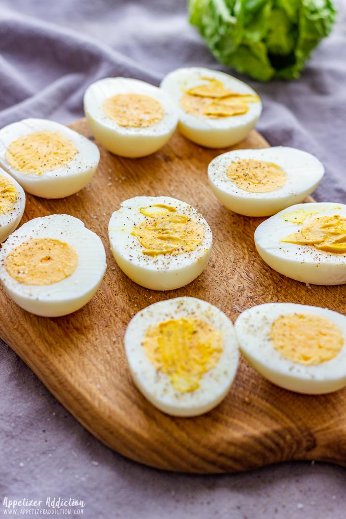 How to make BLT Egg Sliders Step 2 (Seasoning the Eggs)