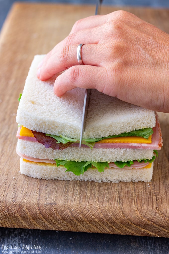 Cutting Mini Sandwiches