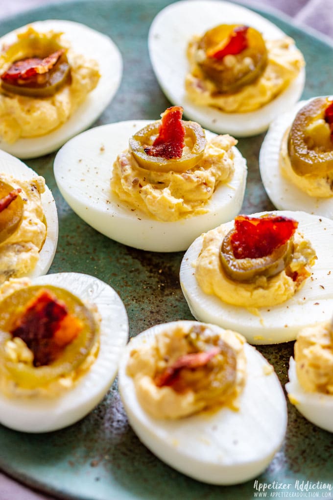 Spicy Bacon Deviled Eggs