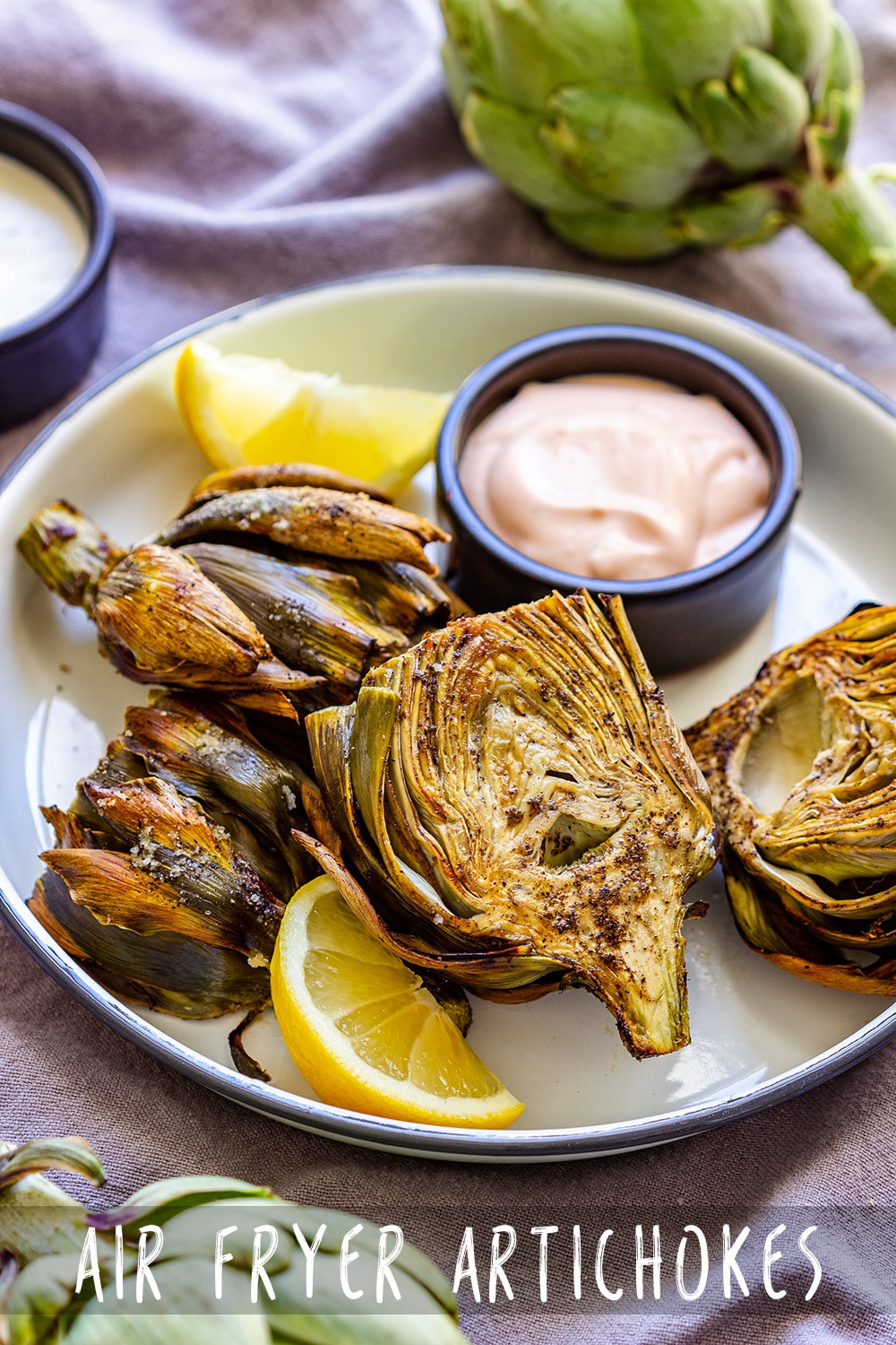 Air Fryer Artichokes Recipe Appetizer Addiction