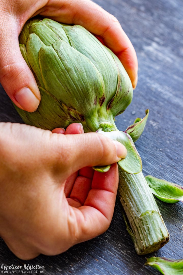 Cleaning and Peeling Artichokes