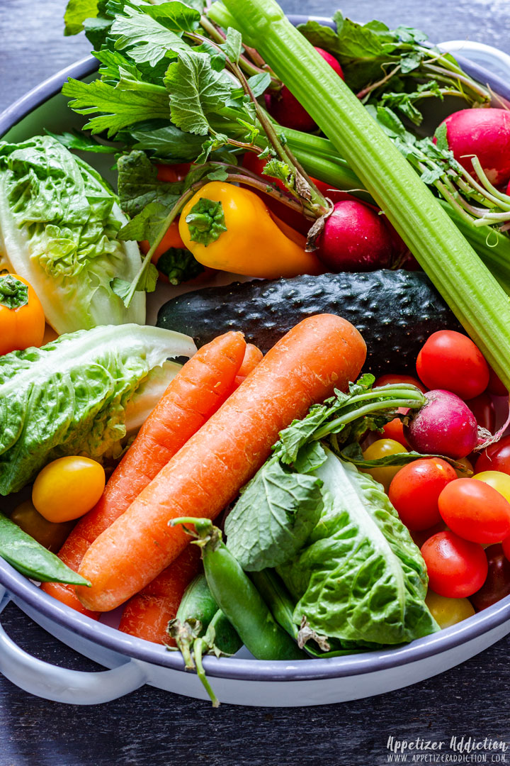 Fresh Ingredients of Crudite Platter