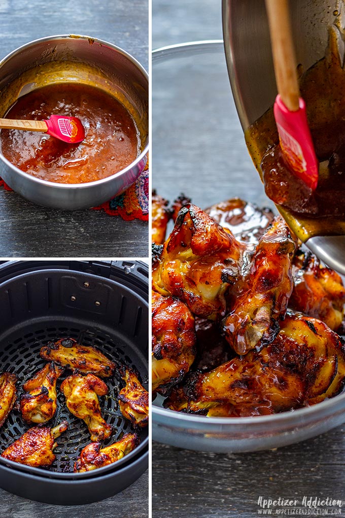 How to make Orange Chicken Wings Step 3 - Glazing the Wings