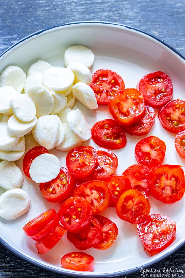 Sliced Mozzarella and Cherry Tomatoes