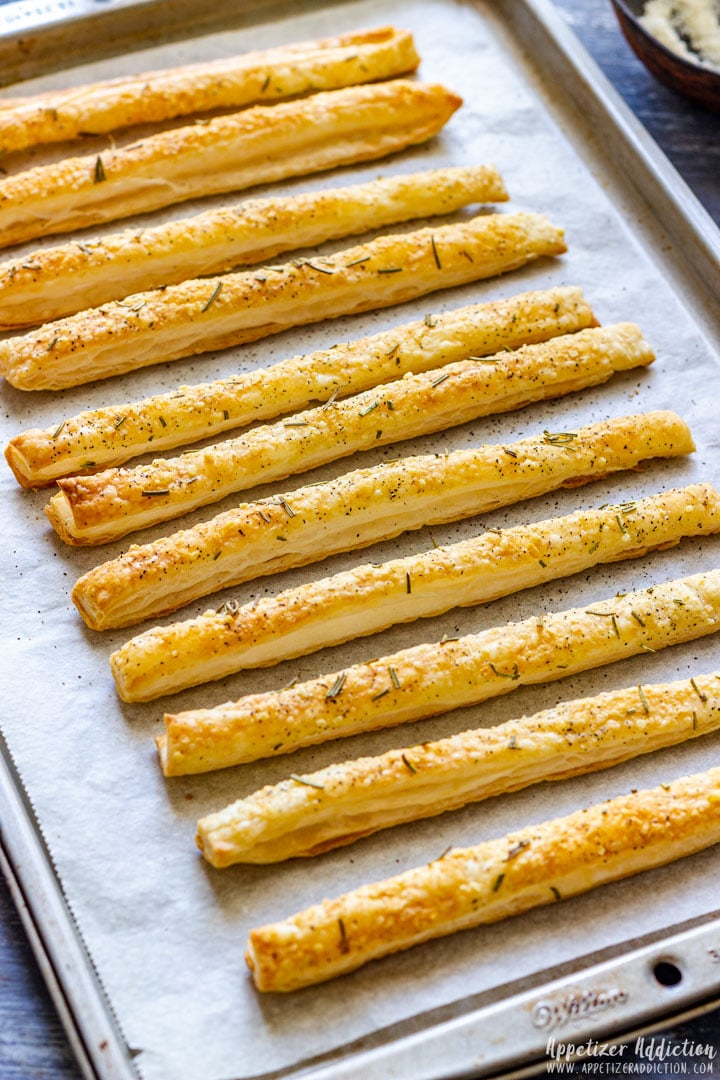 Oven Baked Crispy Puff Pastry Breadsticks