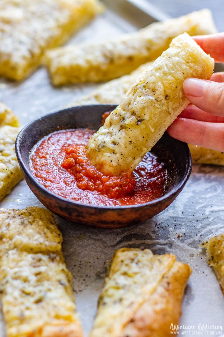 Homemade Cheese Pizza Dough Breadsticks