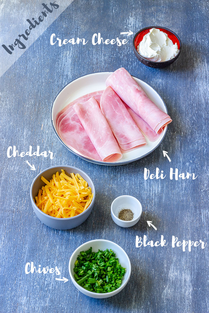 Ingredients of Ham Roll Ups