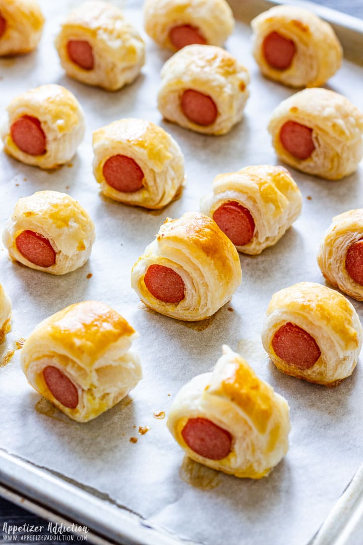Mini Pigs in a Blanket After Baking