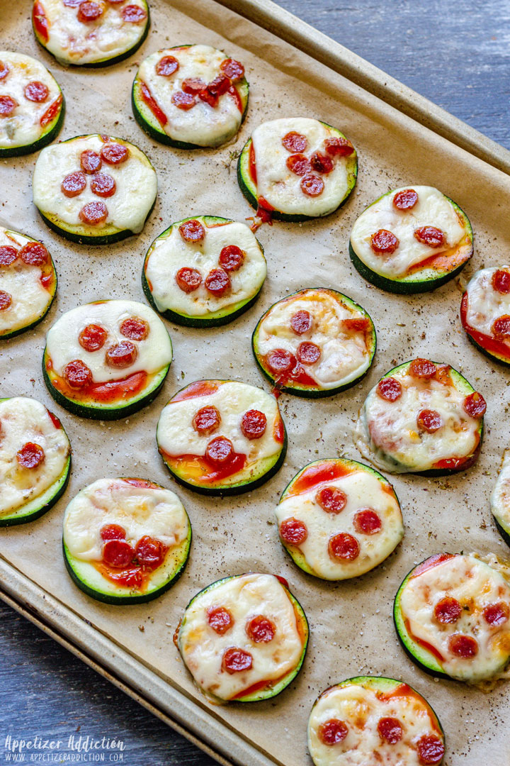 Baked Zucchini Pizzas