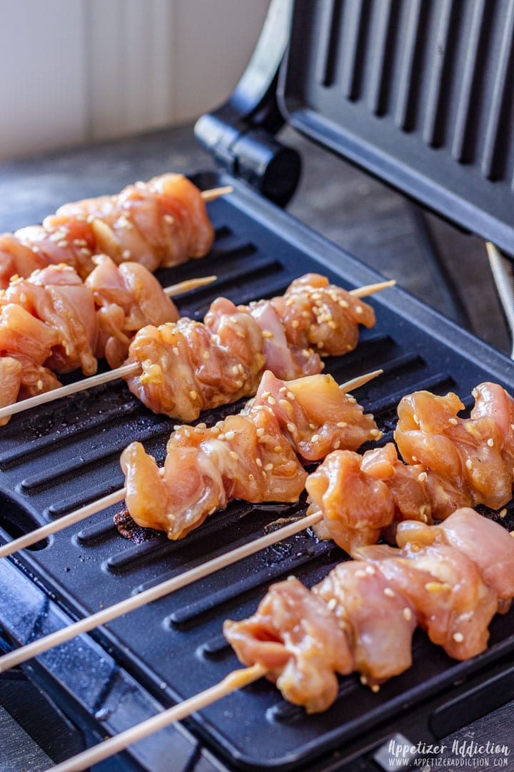 Grilling Teriyaki Chicken Skewers