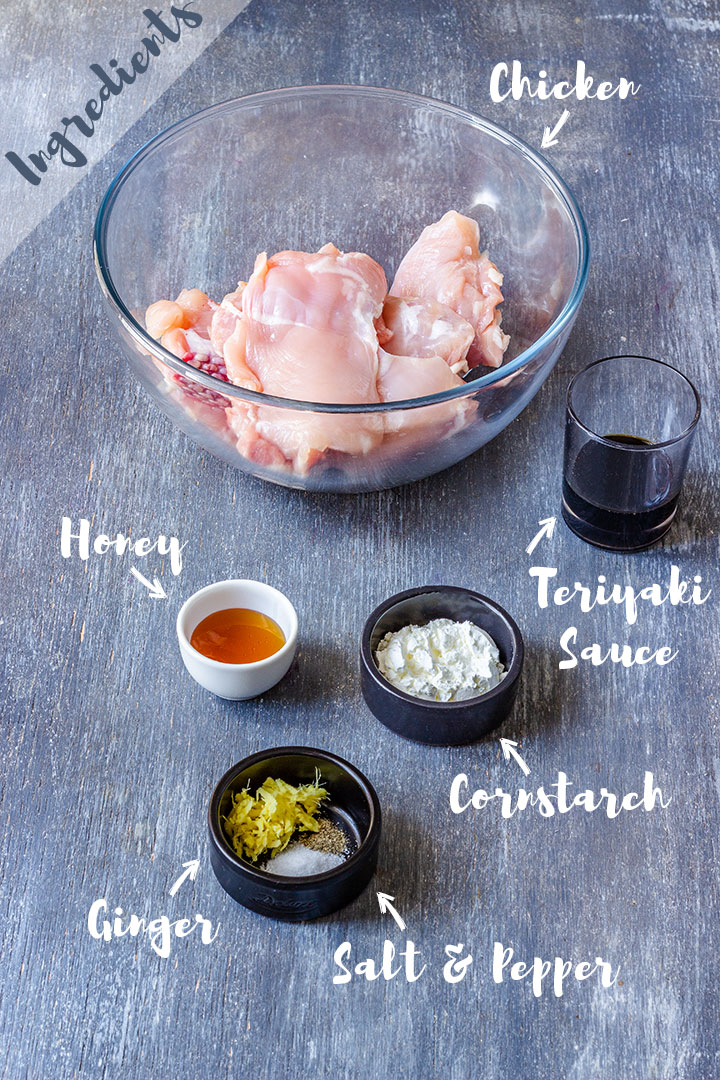Ingredients of Teriyaki Chicken Skewers