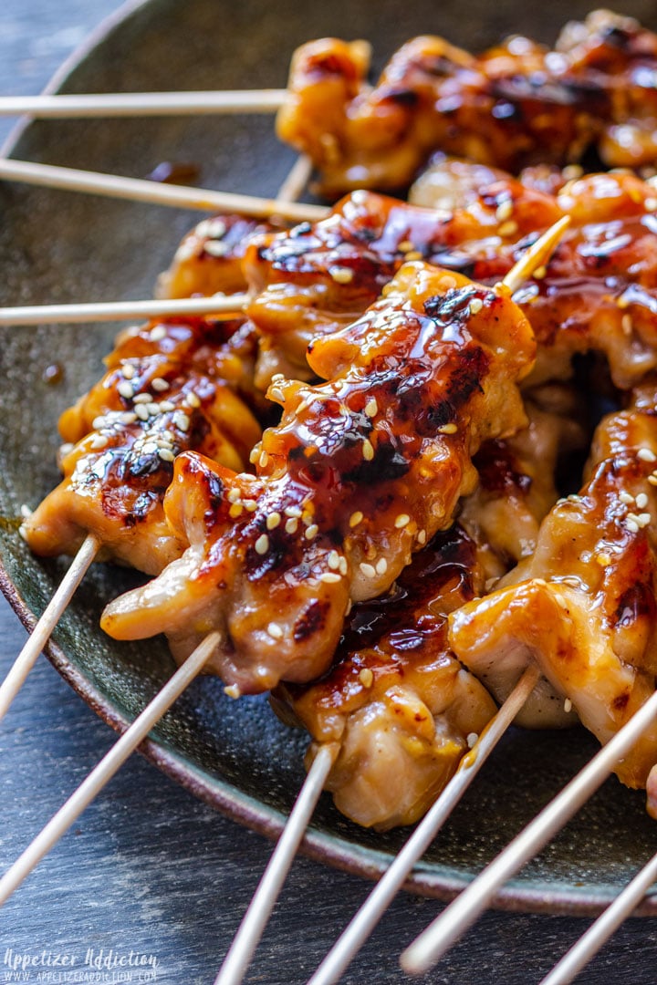 Grilled Teriyaki Chicken Skewers Recipe - Appetizer Addiction