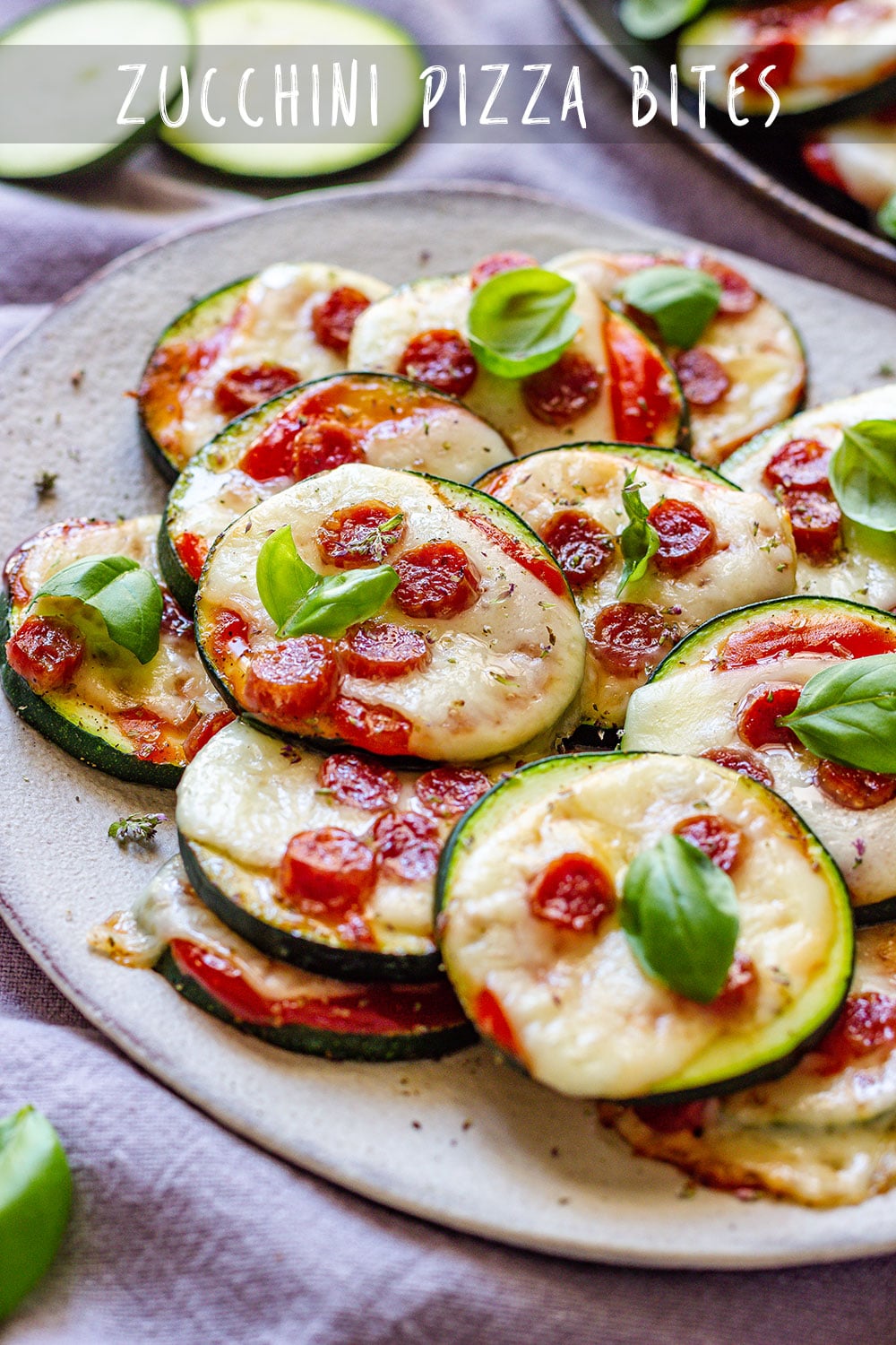 Zucchini Pizza Bites Recipe Appetizer Addiction