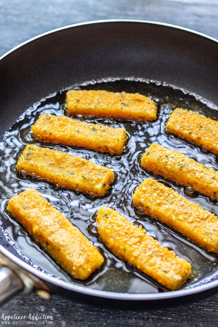 Frying Breaded Polenta Fries