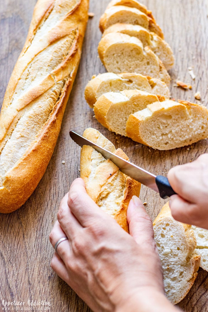 Slicing Baguette for Crostini